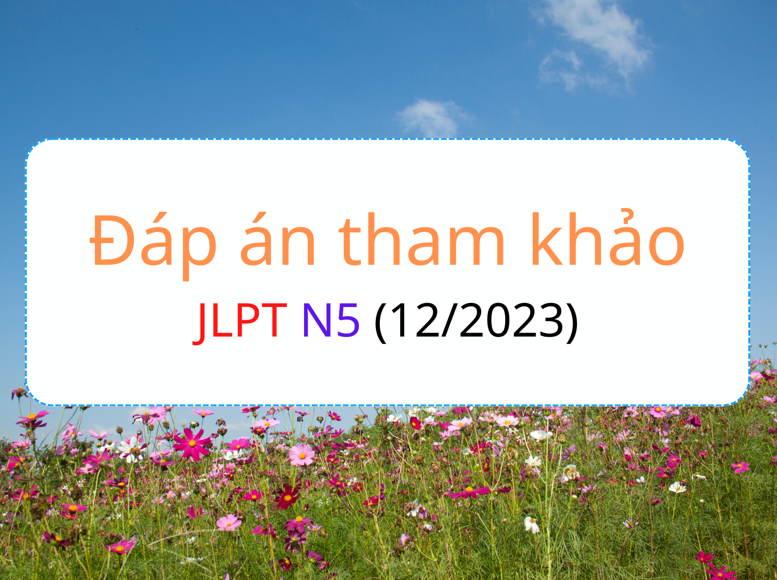 Đáp án tham hkaor jlpt n5 12 2023